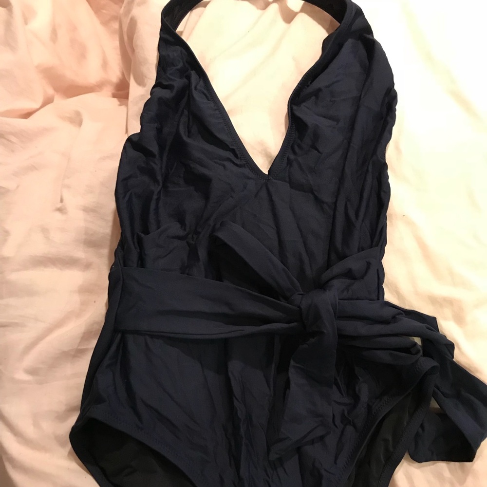 Jcrew deep V one piece bathing suit